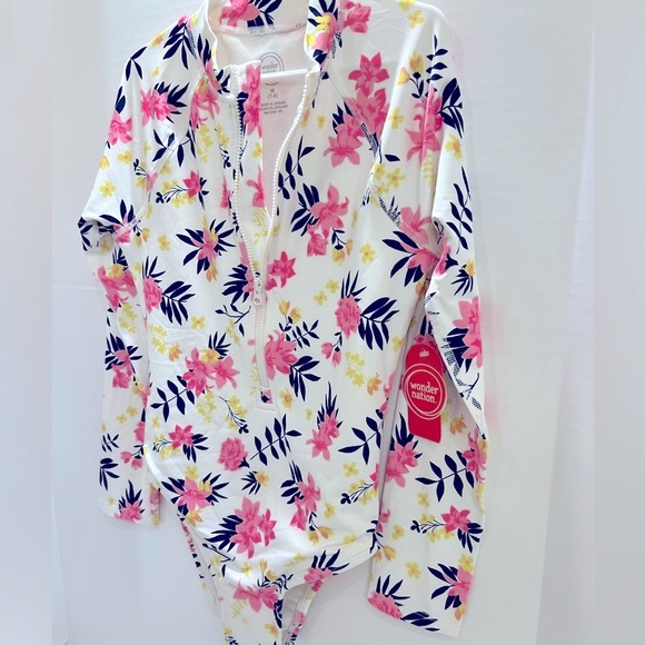 Floral Long Sleeve Swimsuit - Picture 2 of 6